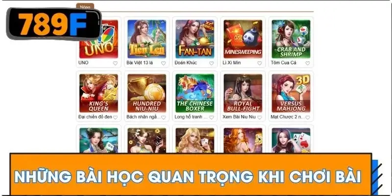 Những bài học quan trọng khi chơi bài Những bài học quan trọng khi chơi bài