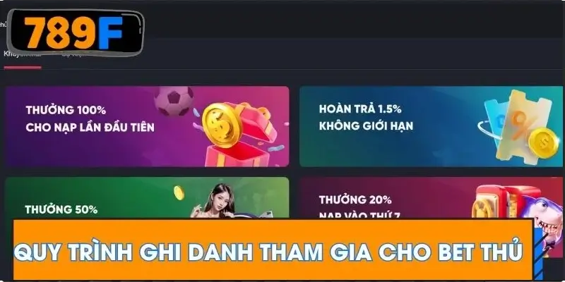 Quy trình ghi dành tham gia dành cho bet thủ