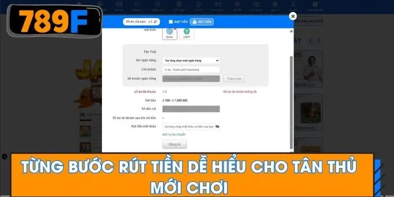 Từng bước rút tiền dễ hiểu cho tân thủ mới chơi Từng bước rút tiền dễ hiểu cho tân thủ mới chơi